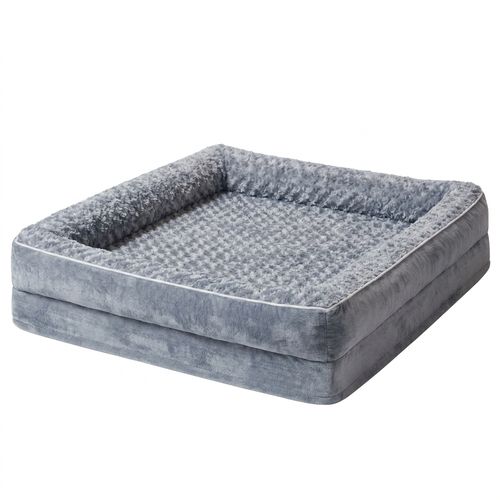 WNPETHOME C-Shape Sofa Bed in rose plush